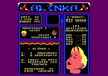 Alinka (F) (1991) [Amstrad Cent Pour Cent] screen shot title